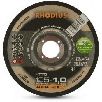 Rhodius XT70 Trennscheiben 125x1 mm – für Edelstahl, VA, INOX & Metall – 100 Stück