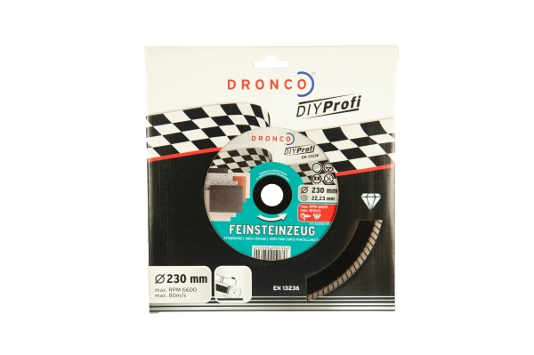 Dronco 230 mm Feinsteinzeug Diamant Trennscheibe