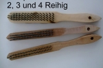 Drahtbürste 2- 3- und 4 Reihig Drahtbürsten 3 teilig