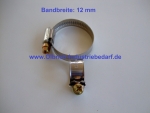 Schlauchschellen / Schlauchklemme aus Edelstahl 12mm